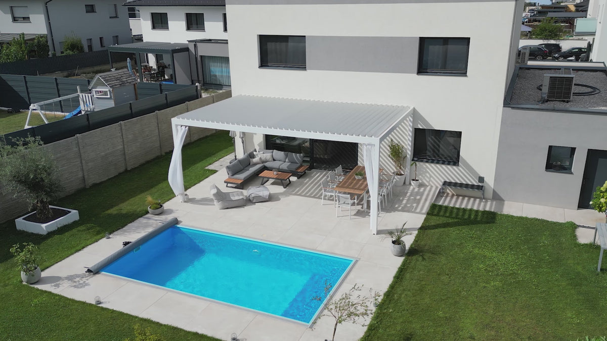 Načítať video: White bioclimatic pergola